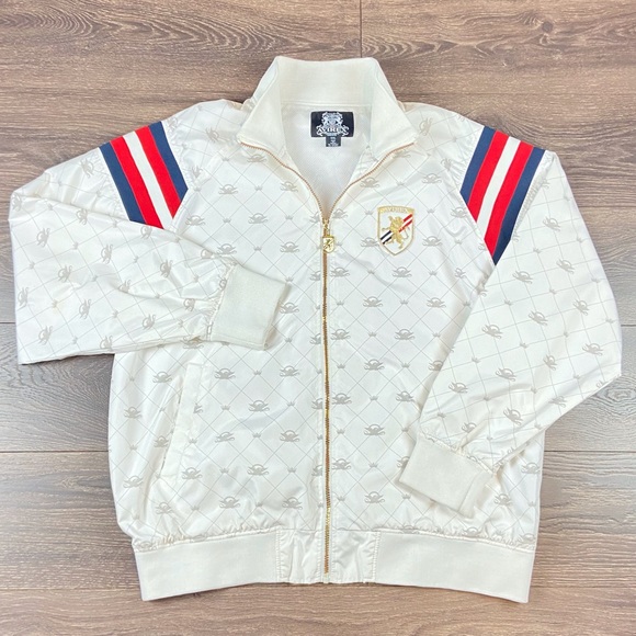 AVIREX 90s Vintage Men’s Hip-Hop Fashion Off White Zip-Up Lightweight Jacket XXL - Picture 7 of 10